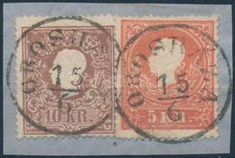 1858 5kr I + 10kr I 'OROSHÁZA' - Sonstige & Ohne Zuordnung