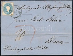 1863 2. Súlyfokozatú Távolsági Levél, 15kr Bérmentesítéssel és 20kr Portóval, RITKA! / Domestic Cover 2nd Weight Class W - Other & Unclassified