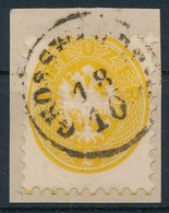 1864 2kr Sötétsárga Alul Szegélyléclenyomattal Kivágáson / Deep Yellow With Bar Below On Cutting 'GROSSW(ARDEIN)' Certif - Sonstige & Ohne Zuordnung