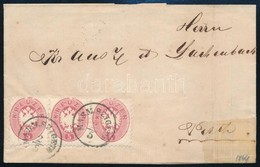 1864 3 X 5kr Levélen / On Cover 'MARM.SZIGETH' - 'PESTH' - Sonstige & Ohne Zuordnung