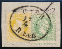 1867 2kr + 3kr 'GY?R RAAB' - Other & Unclassified