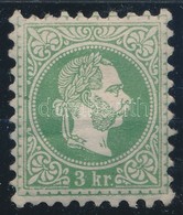 * 1867 3kr Zöld / Green. Certificate: Strakosch (betapadás / Gum Disturbance) - Altri & Non Classificati