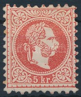 (*) 1867 5kr Kármin / Carmine. Certificate: Steiner (utángumizott / Regummed) - Altri & Non Classificati