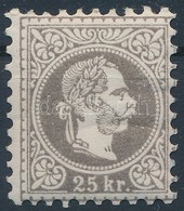 ** 1867 25kr Barnáslila / Brownlilac Certificate: Steiner - Sonstige & Ohne Zuordnung