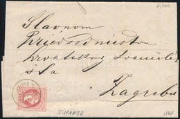 1867 5kr Levélen / On Cover 'ZUPANJE' - Zagreb - Altri & Non Classificati