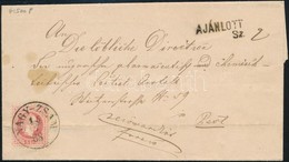 1868 5kr + A Hátoldalon Eltépett 10kr Ajánlott Levélen / 5kr + Teared 10kr On Registered Cover 'NAGY-ZSÁM' - 'MORAVITZA' - Altri & Non Classificati