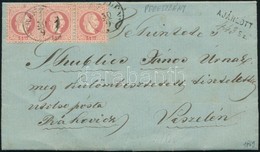 1869 3 X 5kr Ajánlott Levélen / On Registered Cover 'PERESZLÉNY' - 'NYITRA' - 'RAKOCIVZ' - Veszele - Altri & Non Classificati