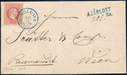 1869 5kr + A Hátoldalon Bontásnál Elvágott 10kr Ajánlott Levélen / 5kr + 10kr (on The Backside, Cut) On Registered Cover - Altri & Non Classificati