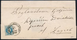 1870 10kr II Súlyfokozatú Távolsági Levélen / On Domestic Cover 2nd Weight Class 'KARLOVAC-KARLSTADT' - 'ZAGREB-AGRAM' - Altri & Non Classificati