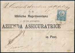 1871 K?nyomat 10kr Levélen / Mi 4 On Cover 'FEKETEHEGY' - Pest - Sonstige & Ohne Zuordnung