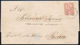 1871 K?nyomat 5kr Levélen / Mi 3 On Cover 'GYOMA' - Pest - Other & Unclassified