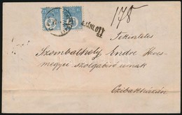 1871 K?nyomat 10kr Pár Ajánlott Levélen / Mi 4 Pair On Registered Cover 'PEST / LIPOTVÁROS' - Czibakháza - Altri & Non Classificati