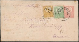 1872 5kr Díjjegyes Boríték K?nyomat 3kr és Réznyomat 2kr Vegyes Díjkiegészítéssel Svájcba / Mi 2 + 8 Mixed Additional Fr - Altri & Non Classificati