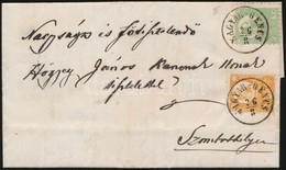 1873 K?nyomat 3kr és Réznyomat 2kr Vegyes Bérmentesítés Levélen / Mi 2 + 8, Mixed Franking On Cover 'MAGYAR-GENCS' - Szo - Other & Unclassified