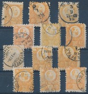 O 1871 12 Db Réznyomat 2kr Bélyeg Szép Színekben / 12 X 2kr Mi 8, Nice Colours - Altri & Non Classificati