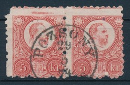 O 1871 Réznyomat 5kr Pár Szegélyléc Lenyomattal / Pair With Borderline Print 'POZSONY' - Altri & Non Classificati