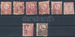 O 1871 6 Db Réznyomat 5kr + 15kr + Hírlapbélyeg Nyomdai érdekességekkel / With Plate Flaws, Paint Spots Etc. - Altri & Non Classificati