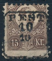 O 1871 Réznyomat 15kr / Mi 12 'PEST' (Gudlinban Nem Jelzett Bélyegzés / Not Listed In Gudlin Catalogue) - Altri & Non Classificati