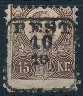 O 1871 Réznyomat 15kr / Mi 12 'PEST' (Gudlinban Nem Jelzett Bélyegzés / Not Listed In Gudlin Catalogue) - Other & Unclassified