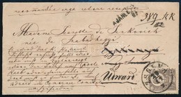 1871 Réznyomat 15kr és A Hátoldalon 5kr Pár Ajánlott Levélen Egyházszeghre, Majd Továbbküldve Udvardra / Mi 10 Pair (bac - Sonstige & Ohne Zuordnung