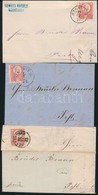 1872-1873 3 Db Szebb Réznyomat 5kr 3 Levélen / 3 Covers With Mi 10 - Altri & Non Classificati