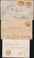 1872-1874 2 Levél és 1 El?lap Réznyomat 2kr Bérmentesítéssel / 2 Covers And 1 Cover Front With 2kr Mi 8 Franking - Altri & Non Classificati