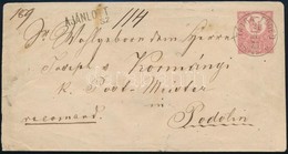 1873 5kr Díjjegyes Boríték 2 X Réznyomat 5kr Díjkiegészítéssel Ajánlott Levélként / 2 X Mi 10 On 5kr PS-cover As Registe - Altri & Non Classificati