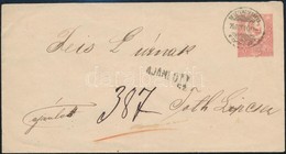 1874 5kr Ajánlott Díjjegyes Boríték 2 X 5kr Díjkiegészítéssel A Hátoldalon / 5kr Registered PS-cover With 2 X 5kr Additi - Altri & Non Classificati