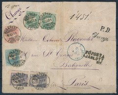 1875 Pozsonyba Küldött 2. Súlyfokozatú Ajánlott Levél El?lapja Réznyomat 2 X 25kr + Színesszámú 2 X 3kr, 5kr, 10kr Bérme - Andere & Zonder Classificatie