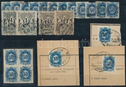 ** * O 1874 Távírda Réznyomat 53 Bélyeg Teljes Sorokkal, összefüggésekkel 2 Stecklapon / Telegraph Mi 9-16 53 Stamps Wit - Altri & Non Classificati