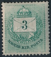 ** 1874 3kr Kékeszöld, Kopott Lemez (18.000++) / Mi 16 Bluish Green, Worn Plate - Sonstige & Ohne Zuordnung