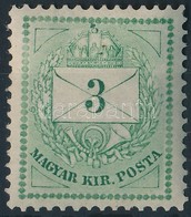 * 1874 3kr Sárgászöld, Kopott Lemez (7.000++) / Mi 16 Yellow-green, Worn Plate - Altri & Non Classificati