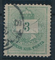 O 1874 3kr D Típus, 11 1/2 : 13 Fogazás, Katalógusban Nem Szerepel! / Mi 16, Perforation 11 1/2 : 13 - Other & Unclassified