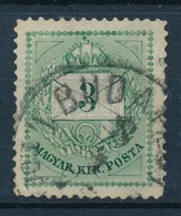 O 1874 3kr Durva-finom Gyöngyjavítással / With Retouche (ex Lovász) - Sonstige & Ohne Zuordnung