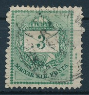 O 1874 3kr Durva-finom Gyöngyjavítással / With Retouche (ex Lovász) - Altri & Non Classificati