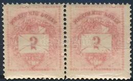 ** 1874 5kr Pár Gépszínátnyomattal / Mi 17 Pair With Machine Offset - Altri & Non Classificati