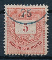 O 1874 5kr I. Er?s Simítási Nyomok / Paint Stripes (hiányzó Fog / Missin Perf) - Altri & Non Classificati