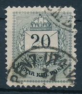 O 1874 20kr Fels? Erny?s Vésésjavítással, Alul Gyöngy Metszés / With Retouche - Sonstige & Ohne Zuordnung