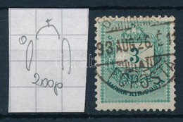 O 1881 3kr, Bal Háromszög Alatt Kitörési Folt / Plate Flaw - Sonstige & Ohne Zuordnung