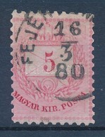 O 1881 5kr Extra Keskenyre Fogazott Bélyeg / Shifted Perforation - Altri & Non Classificati