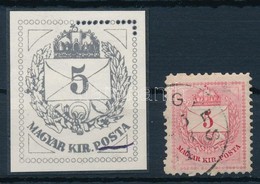 O 1881 5kr Jobb Oldalt Lent Lemezkitörés / Plate Flaw - Altri & Non Classificati