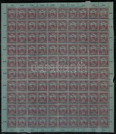 ** * 1913 Turul 50f Teljes ív '35f' Tévnyomattal (130.000) / Mi 121 Complete Sheet With Plate Variety 35 For 50 (az ív T - Sonstige & Ohne Zuordnung