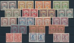 ** 1915 Hadisegély II. Sor Párokban, Benne A Rövid 60f Is (24.000) / Mi 162-178 + 175 I Pairs - Sonstige & Ohne Zuordnung