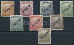 * 1918 Köztársaság 8 érték Fordított Felülnyomással / Mi 223-230 Inverted Overprint (3f Barna Folt A Gumin, 10f Ablakos  - Sonstige & Ohne Zuordnung