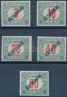 ** 1919 Köztársaság Portó 3f-50f  5 érték Vágott / Postage Due Mi 47-51 Imperforate - Sonstige & Ohne Zuordnung