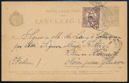1901 4f Díjjegyes Levelez?lap 6f Díjkiegészítéssel Genovába / 4f PS-card With 6f Additional Franking To Genova - Sonstige & Ohne Zuordnung