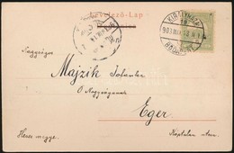 1903 Képeslap KIRÁLYHÁZA BUDAPEST 19. SZ. Vasúti Bélyegzéssel / Postcard With Railway Postmark - Sonstige & Ohne Zuordnung