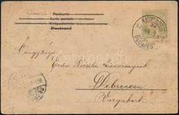 1904 Képeslap M.SZIGET-MISKOLCZ-BUDAPEST Vasúti Bélyegzéssel / Postcard With Railway Cancellation - Sonstige & Ohne Zuordnung