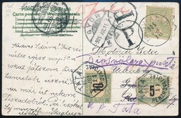 1905 Képeslap Elégtelen Bérmentesítés és új Címzés Miatt 15f Portóval / Postcard With 15f Postage Due - Sonstige & Ohne Zuordnung