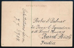 1911 TCV Képeslap 2f és 3f Bérmentesítéssel Indiába, Ritka Destináció! / TCV Postcard With 2f And 3f Franking To India - Sonstige & Ohne Zuordnung